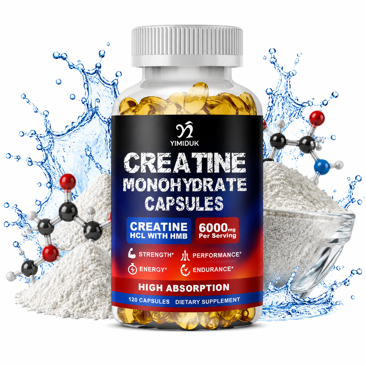Creatine Monohydrate 6000mg Ca - Creatine Hcl Capsule avaliação e preço
