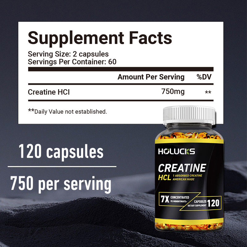 Creatine HCL 750mg Capsules, 7 - Creatine Hcl Capsule avaliação e preço