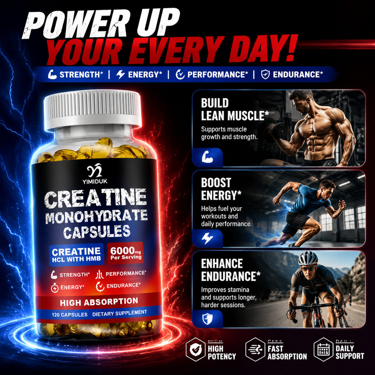 Creatine Monohydrate Capsules, - Creatine Hcl Capsule avaliação e preço