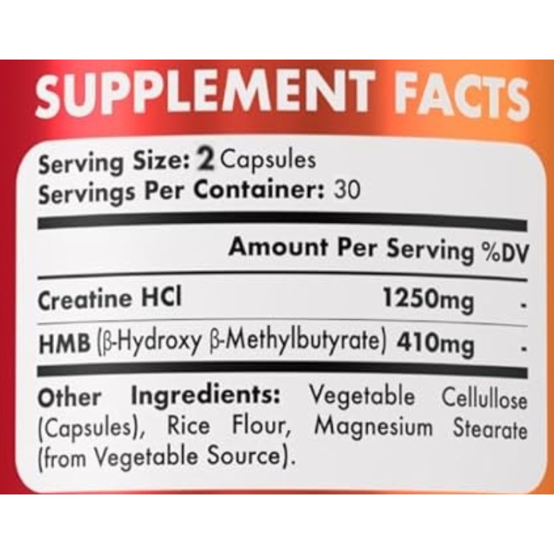Creatine HCL contain HMB - a m - Creatine Hcl Capsule avaliação e preço