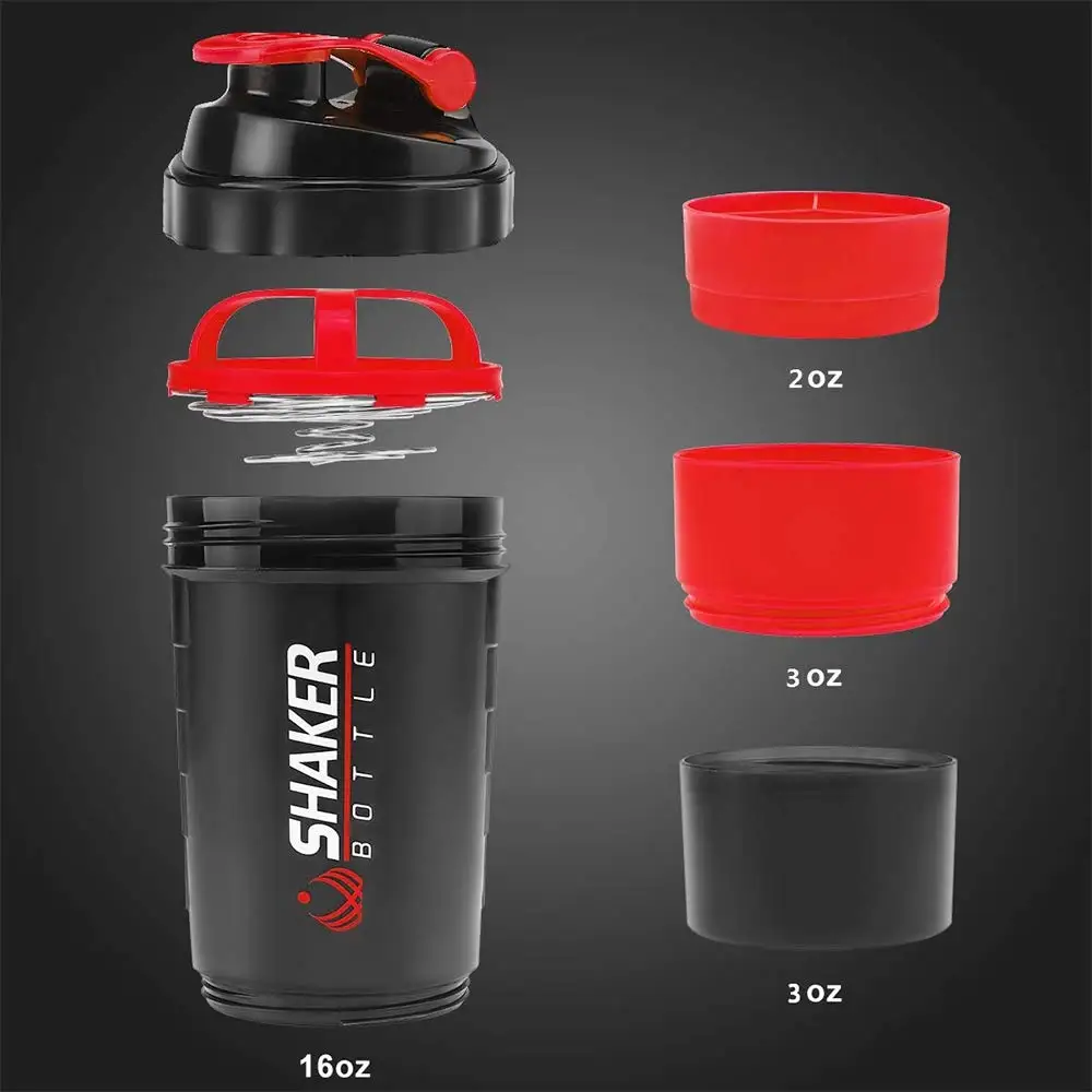 500ml Layered Protein Bottle P - Protein Shaker Bottle avaliação e preço