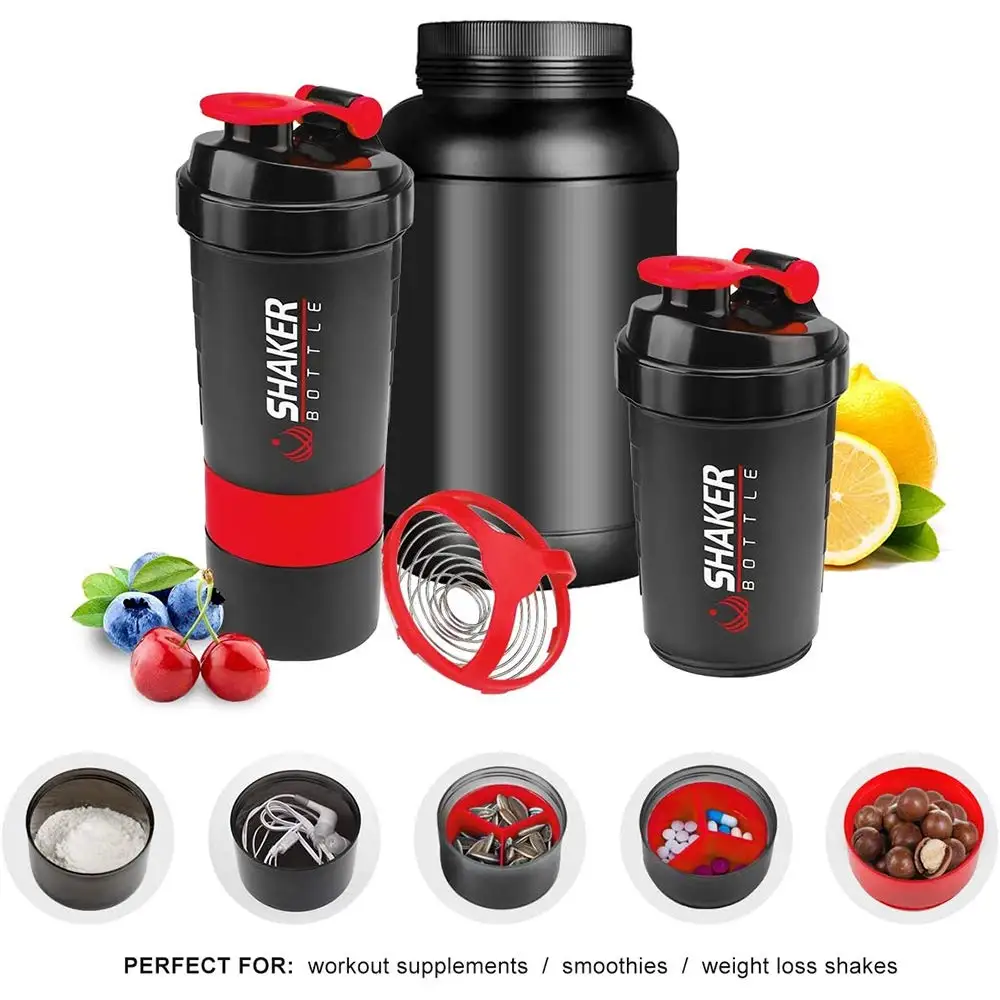500ml Layered Protein Bottle P - Protein Shaker Bottle avaliação e preço