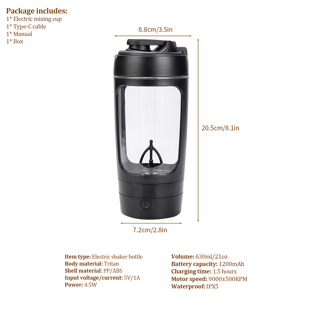 630ml Electric Shaker Bottle P - Protein Shaker Bottle avaliação e preço