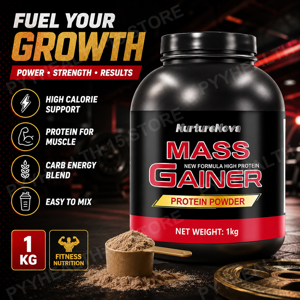 Mass Gainer Protein Powder 1kg - Nutrition In Fitness avaliação e preço